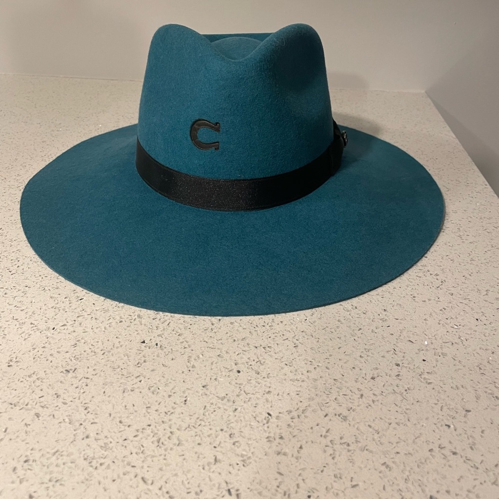 NWT Charlie 1 teal cowboy hat